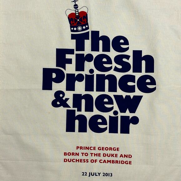 NEW Royal Family Prince George Commemorative Tea Towel Fresh Prince New Heir - Picture 2 of 4
